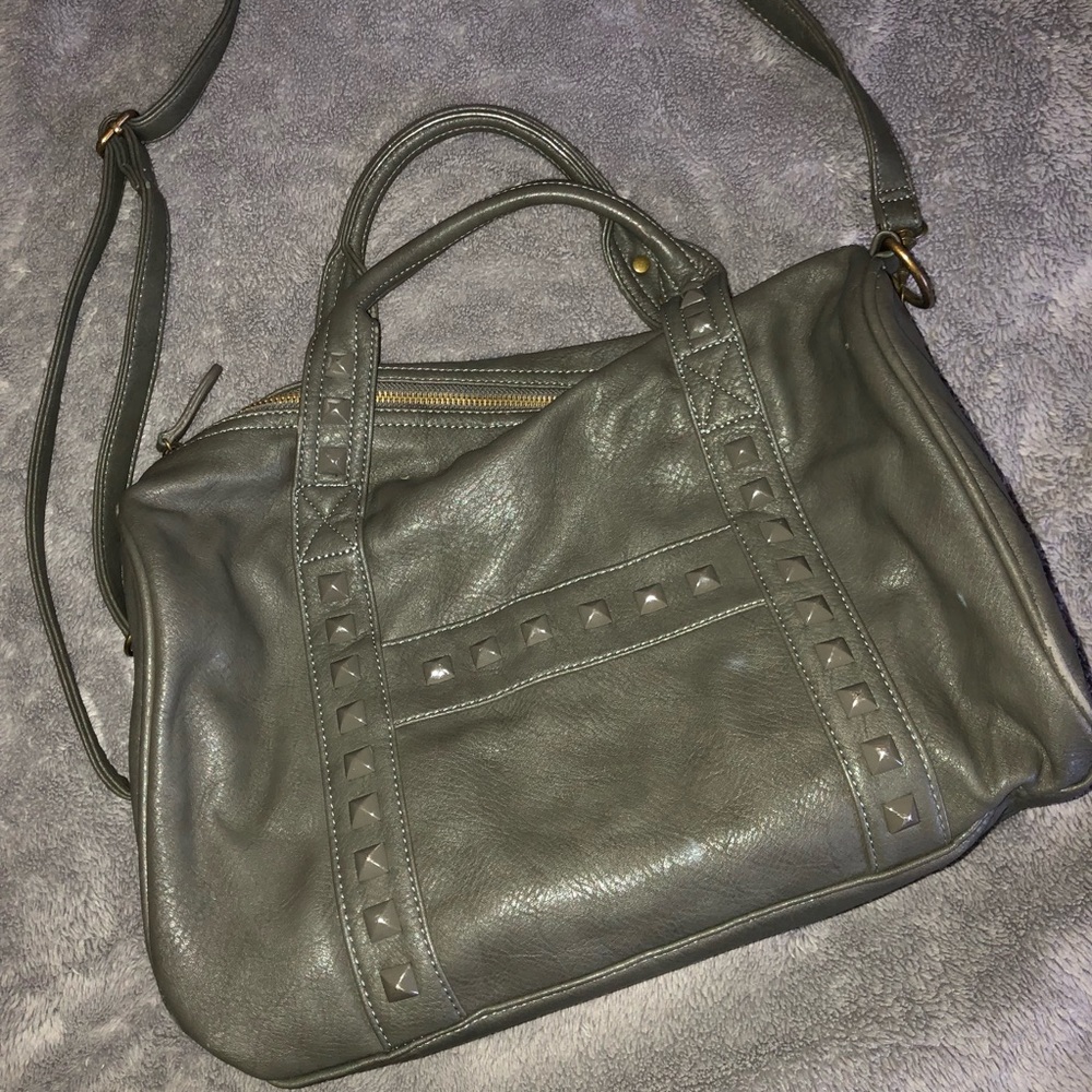 Gray Studded Purse